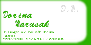 dorina marusak business card